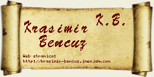 Krasimir Bencuz vizit kartica